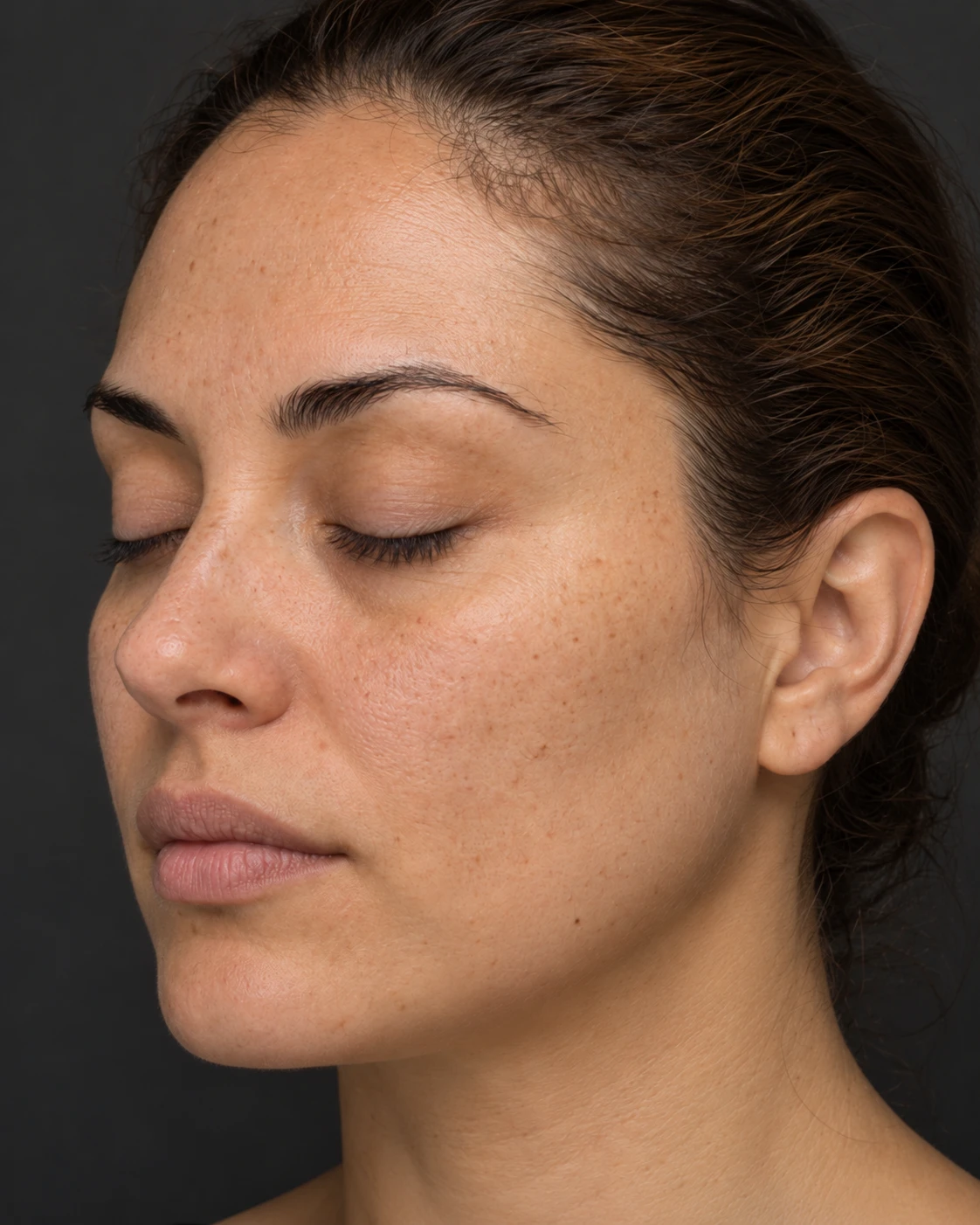 Skin photographed in natural light