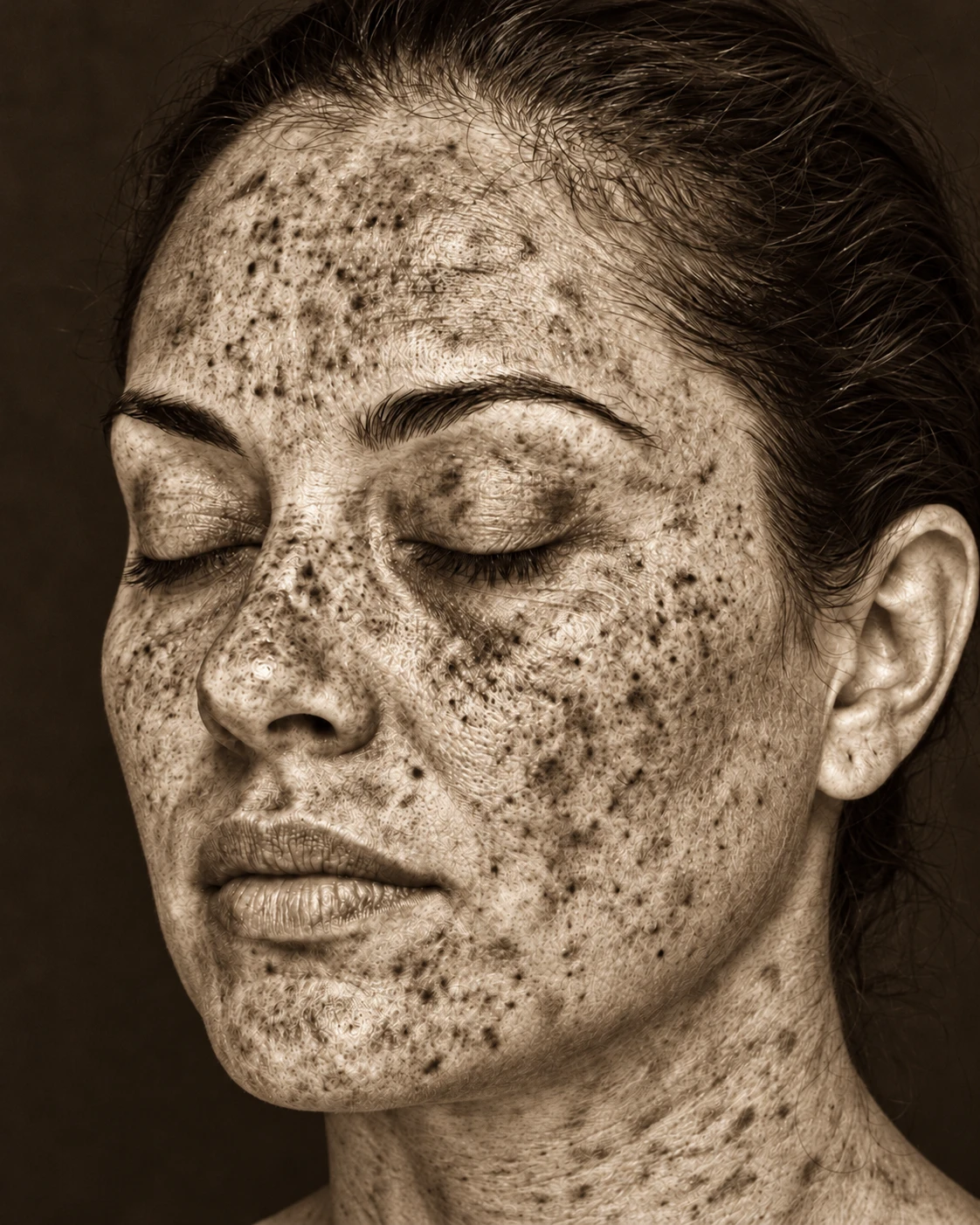 UV photograph of the skin